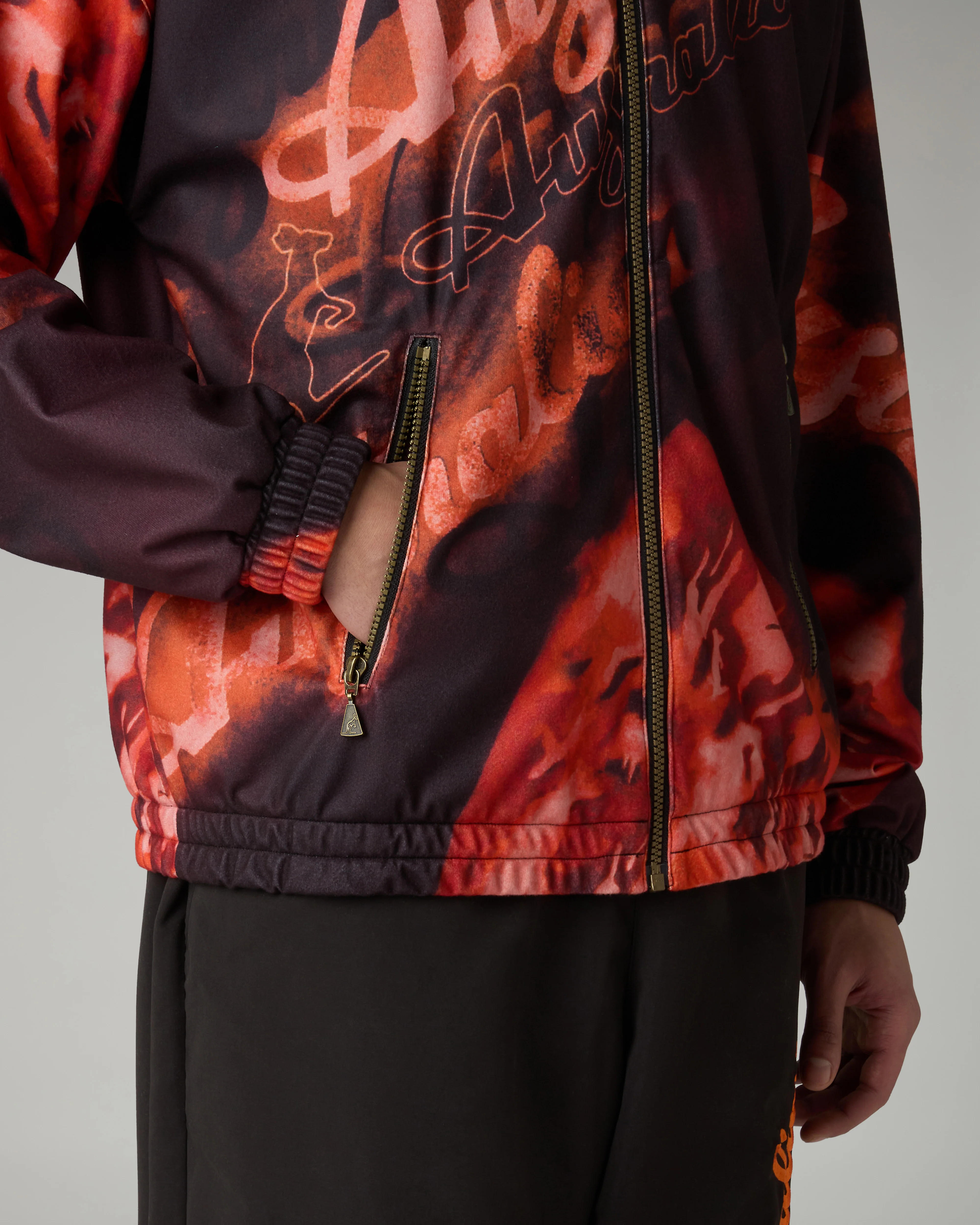 Rust Printed Track Jacket - Image 5
