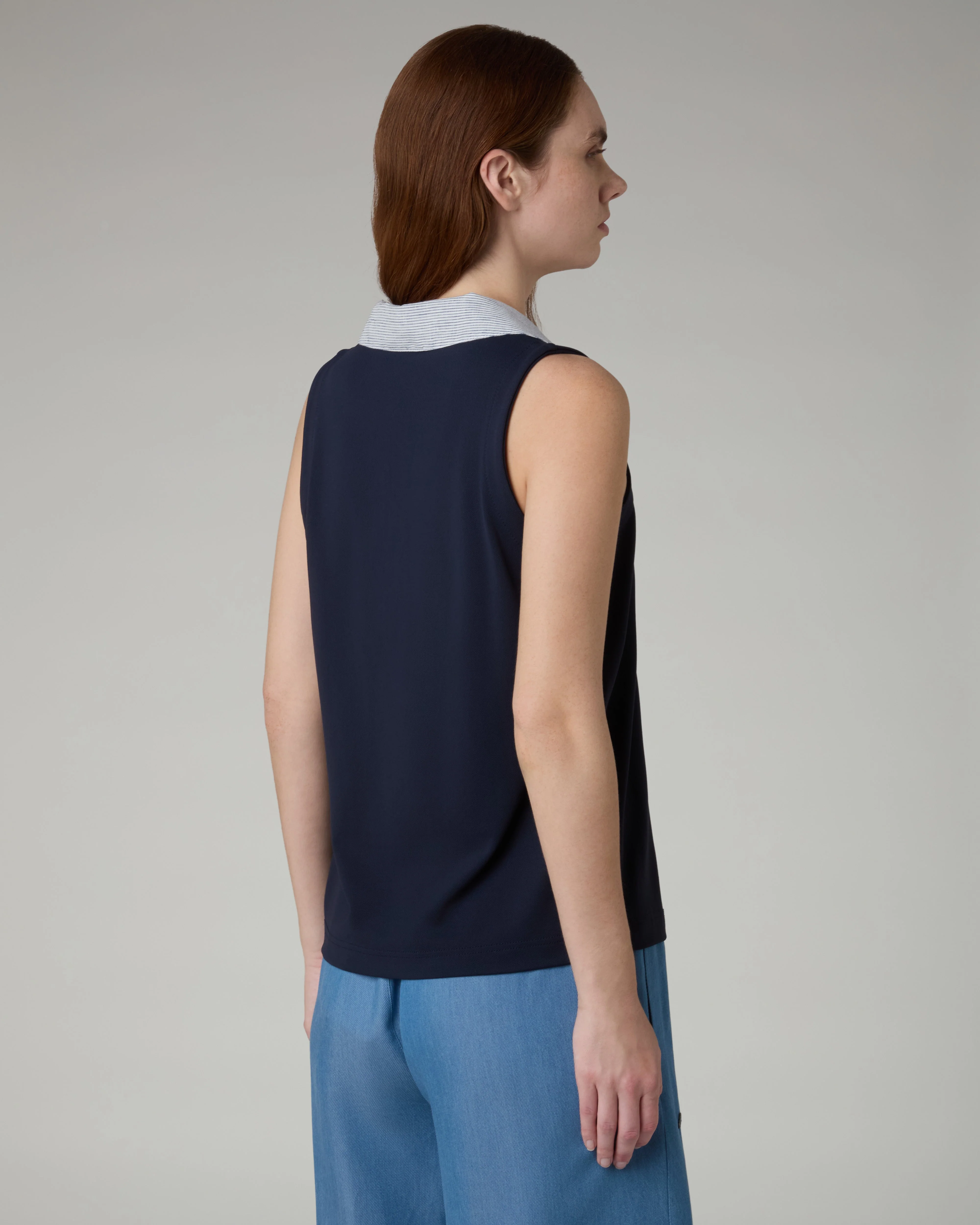 Sleeveless Polo Top - Image 3