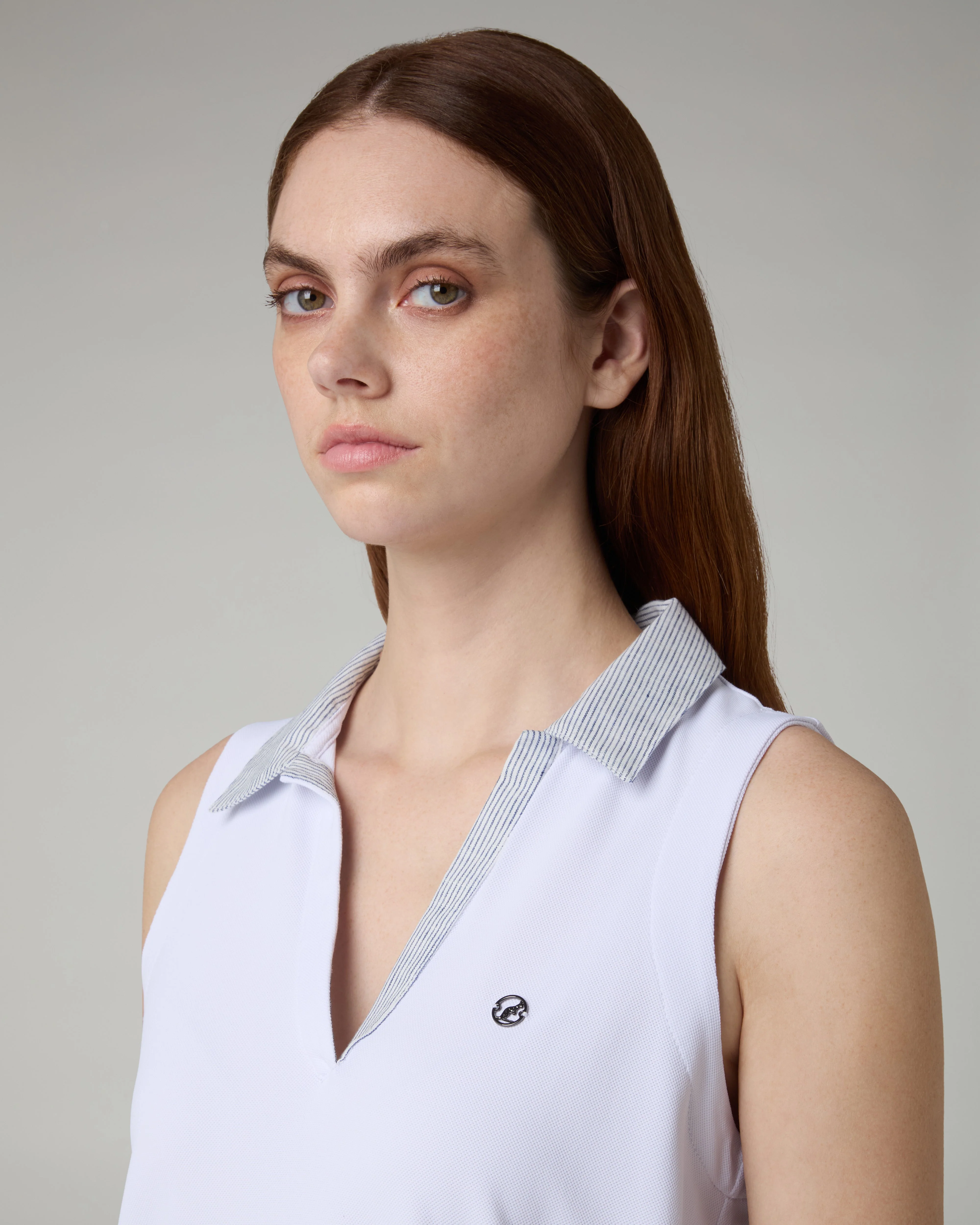 Sleeveless Polo Top - Image 4
